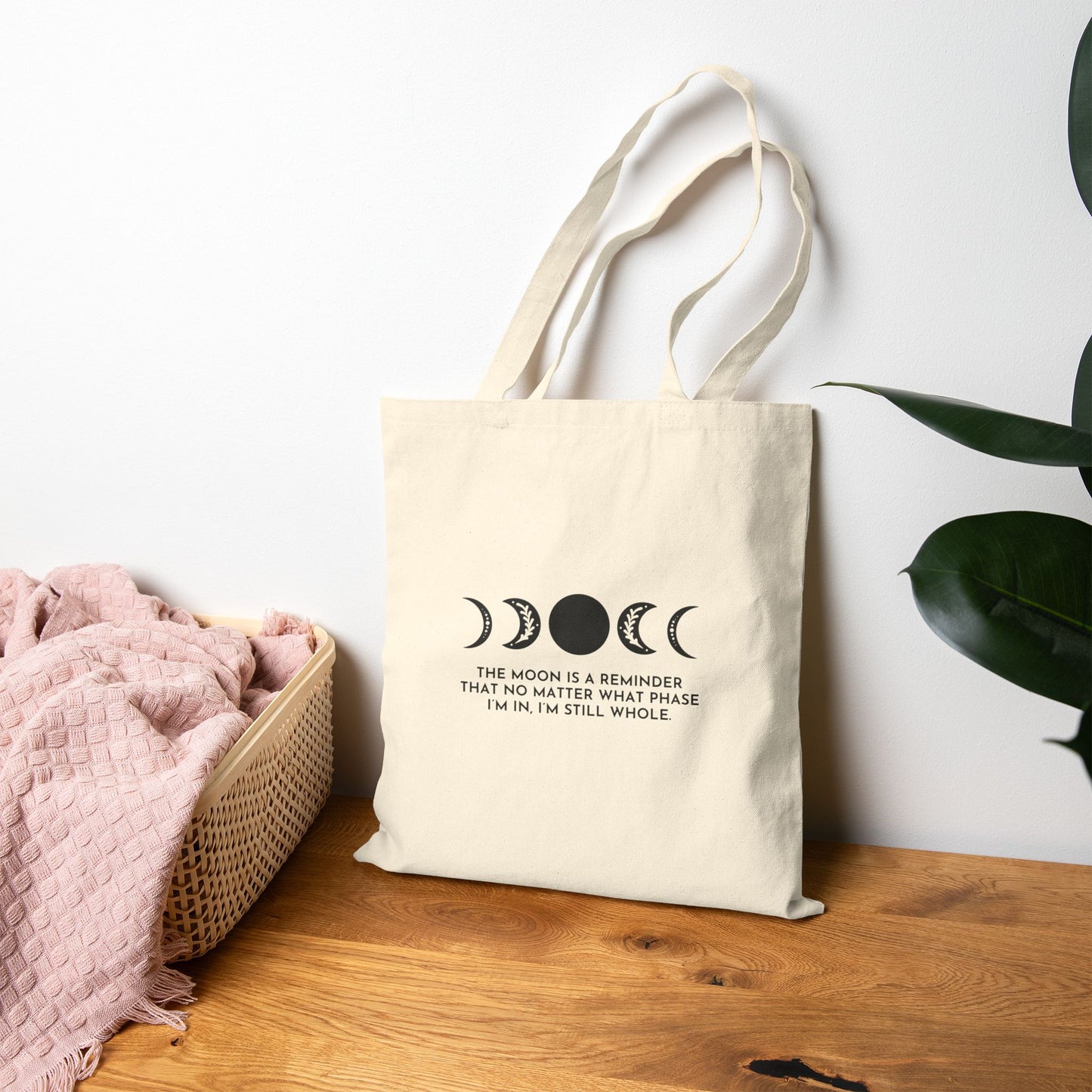 Moon Phase Canvas Tote Bag