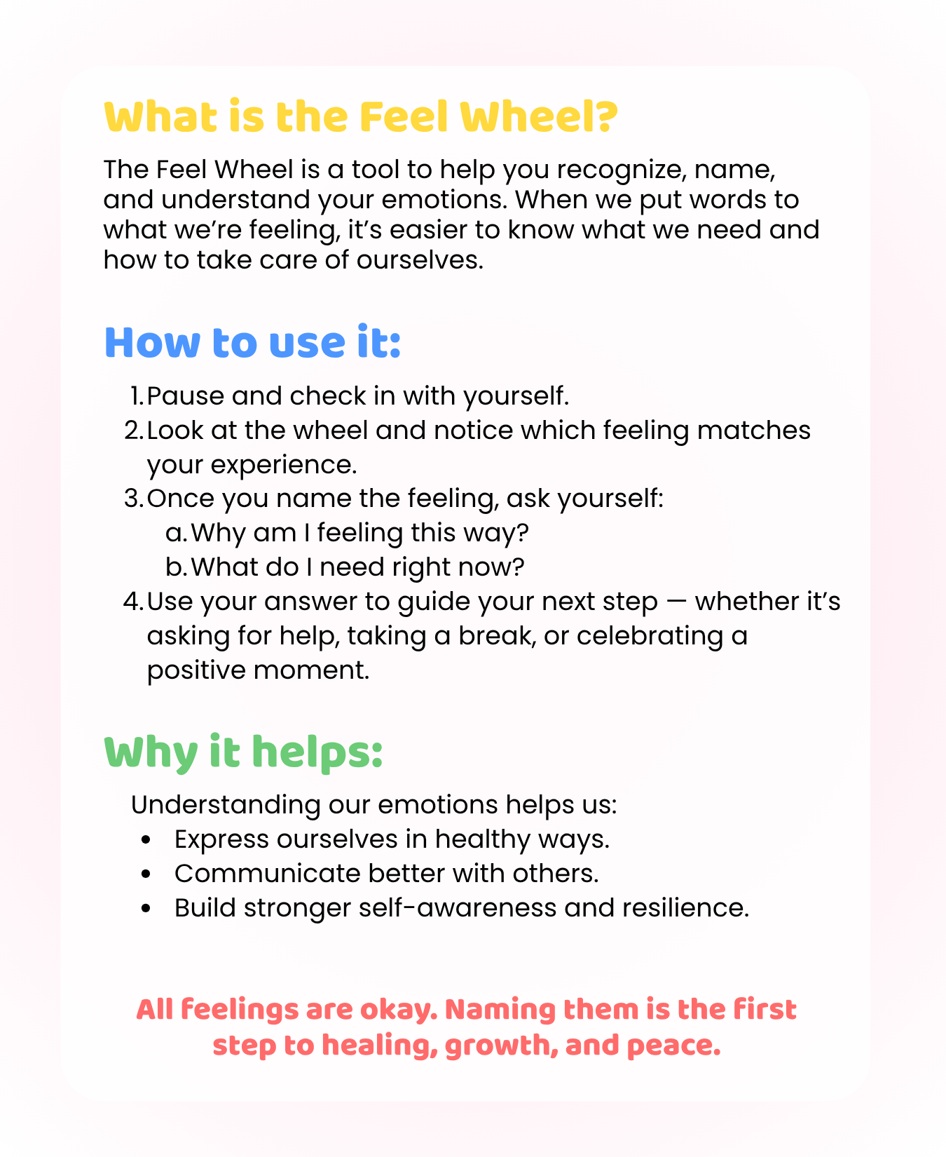The Feel Wheel – Emotion Identification