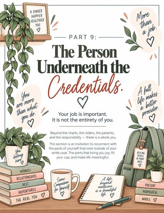 Healthcare Provider Self-Care Workbook | 11 Printable Reflection Worksheets
