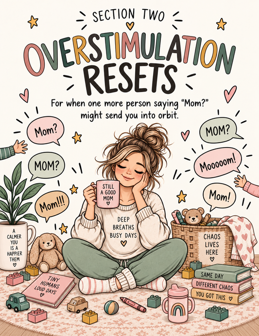Overstimulation Resets for Moms | 5-Minute Printable Worksheets for Sensory Overload, Touched-Out Moms & Overwhelm