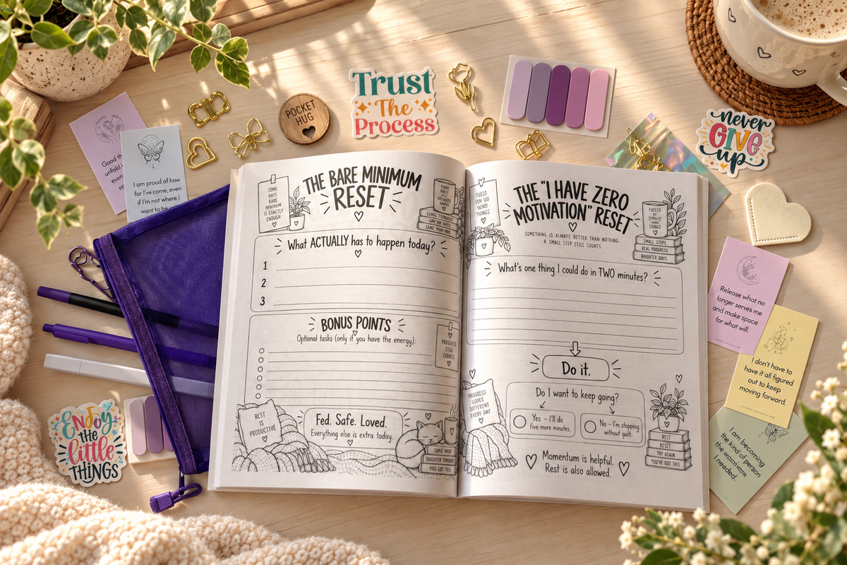 Mom's 5-Minute Reset Workbook Starter Bundle