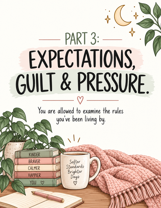 Mom Guilt & Motherhood Expectations Workbook | 10 Printable Worksheets for Overwhelmed Moms, Perfectionism, Guilt & Self-Compassion