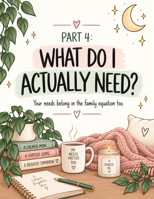 Self-Care & Needs Workbook for Overwhelmed Moms | 11 Printable Worksheets for Burnout, Overstimulation, Rest & Emotional Wellness