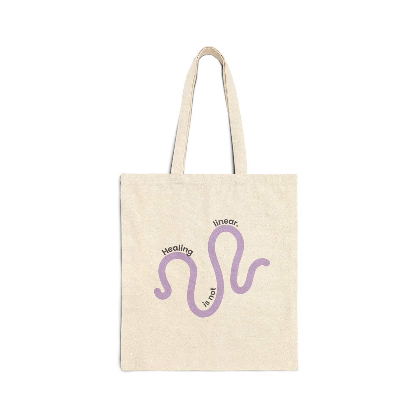 Healing is not linear. Canvas Tote Bag
