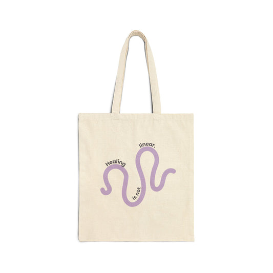 Healing is not linear. Canvas Tote Bag