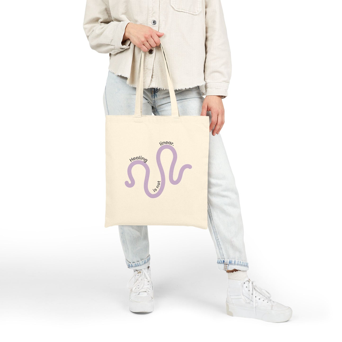 Healing is not linear. Canvas Tote Bag