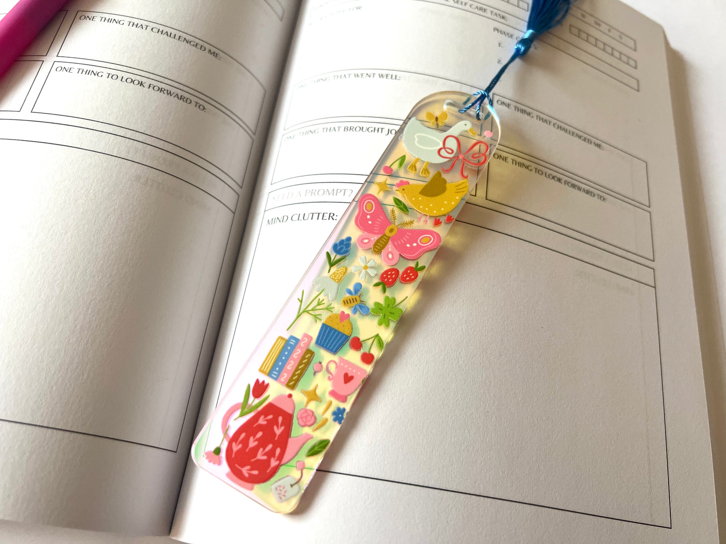 Cottage Core Spring Holographic Acrylic Bookmark