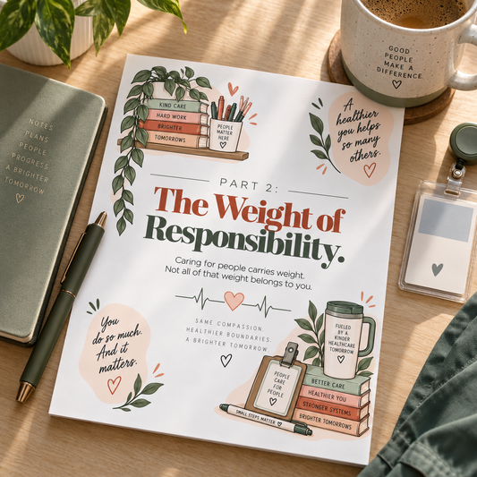 Healthcare Provider Stress Workbook | 10 Printable Reflection Worksheets