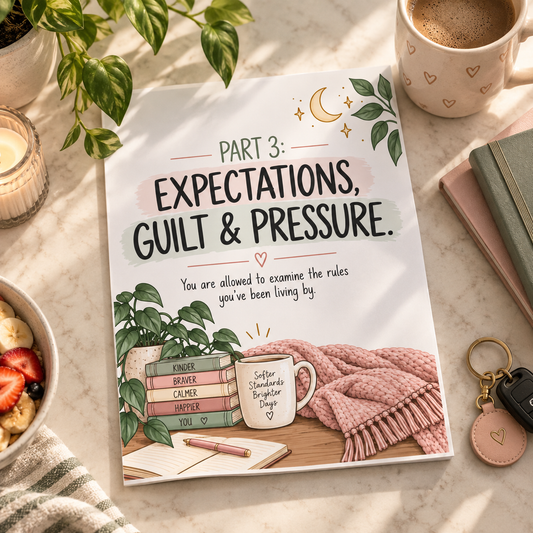 Mom Guilt & Motherhood Expectations Workbook | 10 Printable Worksheets for Overwhelmed Moms, Perfectionism, Guilt & Self-Compassion