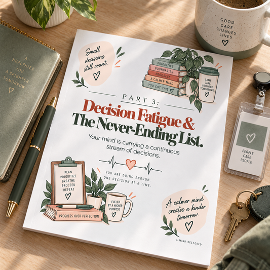 Healthcare Decision Fatigue Workbook | 10 Provider Burnout Worksheets