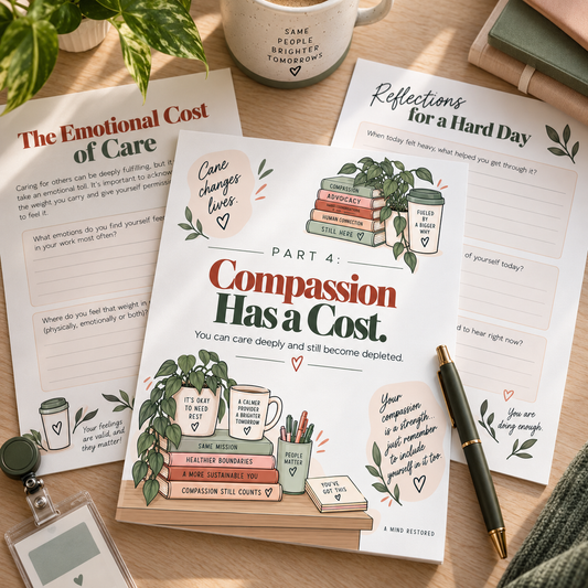 Compassion Fatigue Workbook for Healthcare Providers | 10 Printable Worksheets