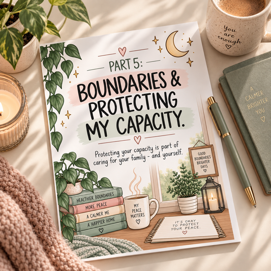 Boundaries Workbook for Overwhelmed Moms | 11 Printable Worksheets for Saying No, Protecting Your Energy, Asking for Help & Preventing Burnout