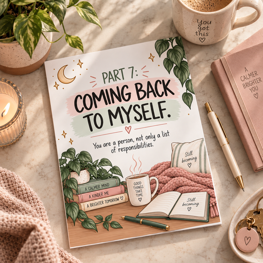 Finding Yourself Again After Motherhood Workbook | 8 Printable Self-Discovery Worksheets for Moms, Identity, Self-Care & Rediscovering You