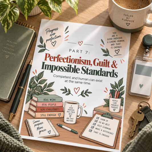 Perfectionism & Guilt Workbook for Healthcare Providers | 11 Printable Worksheets