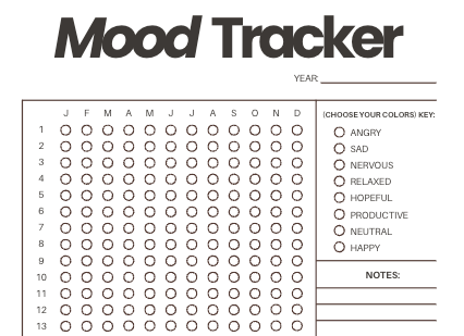 Monthly & Yearly Mood Tracker