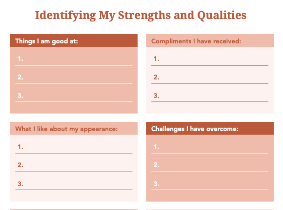 Build Your Self-Worth: Strengths Identification