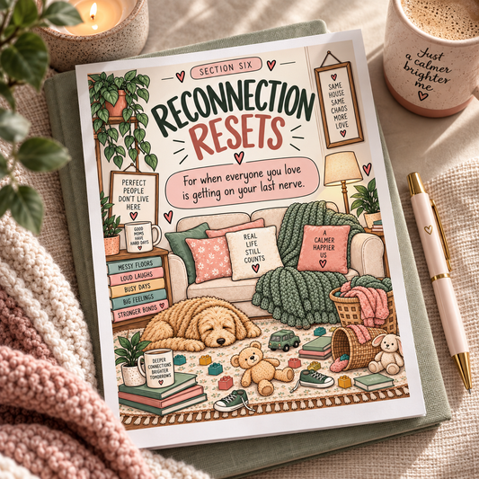 Reconnection Resets for Moms | 5-Minute Printable Worksheets for Parenting Connection, Relationships & Mom Loneliness