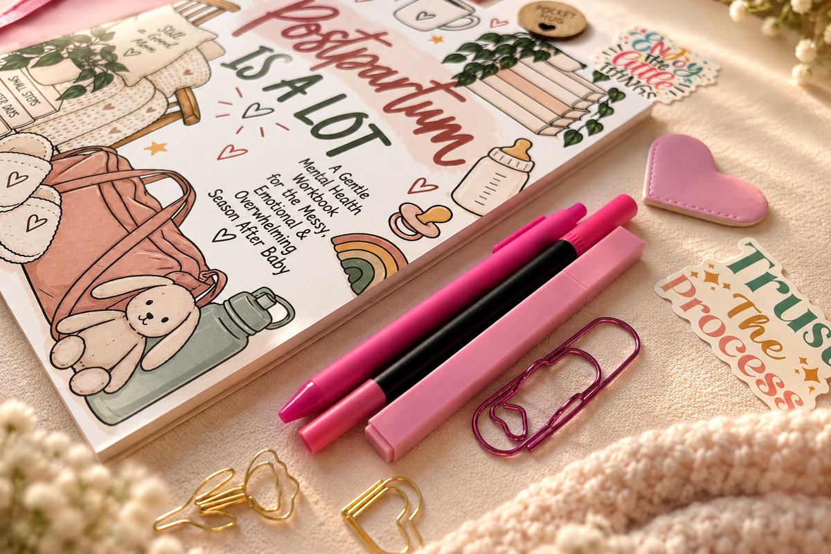 Postpartum Is a Lot Workbook Starter Bundle
