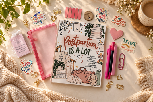 Postpartum Is a Lot Workbook Starter Bundle