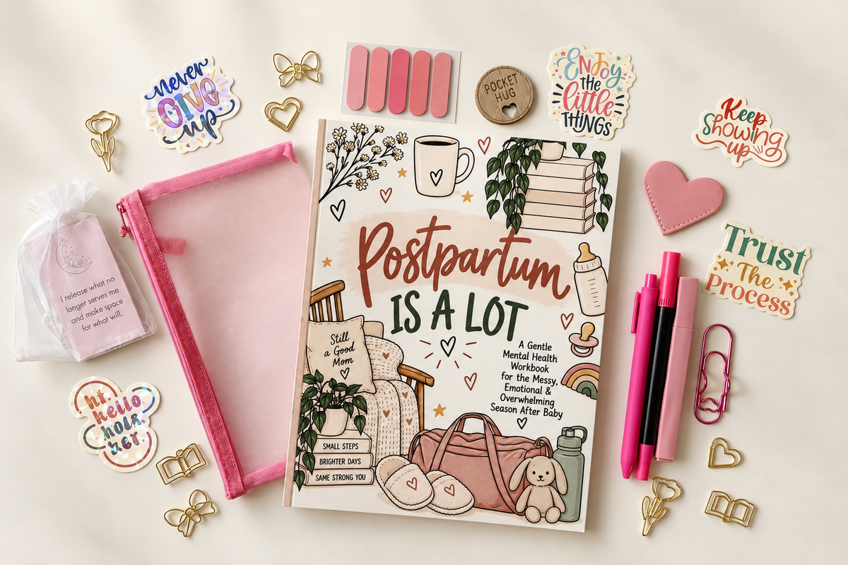 Postpartum Is a Lot Workbook Starter Bundle